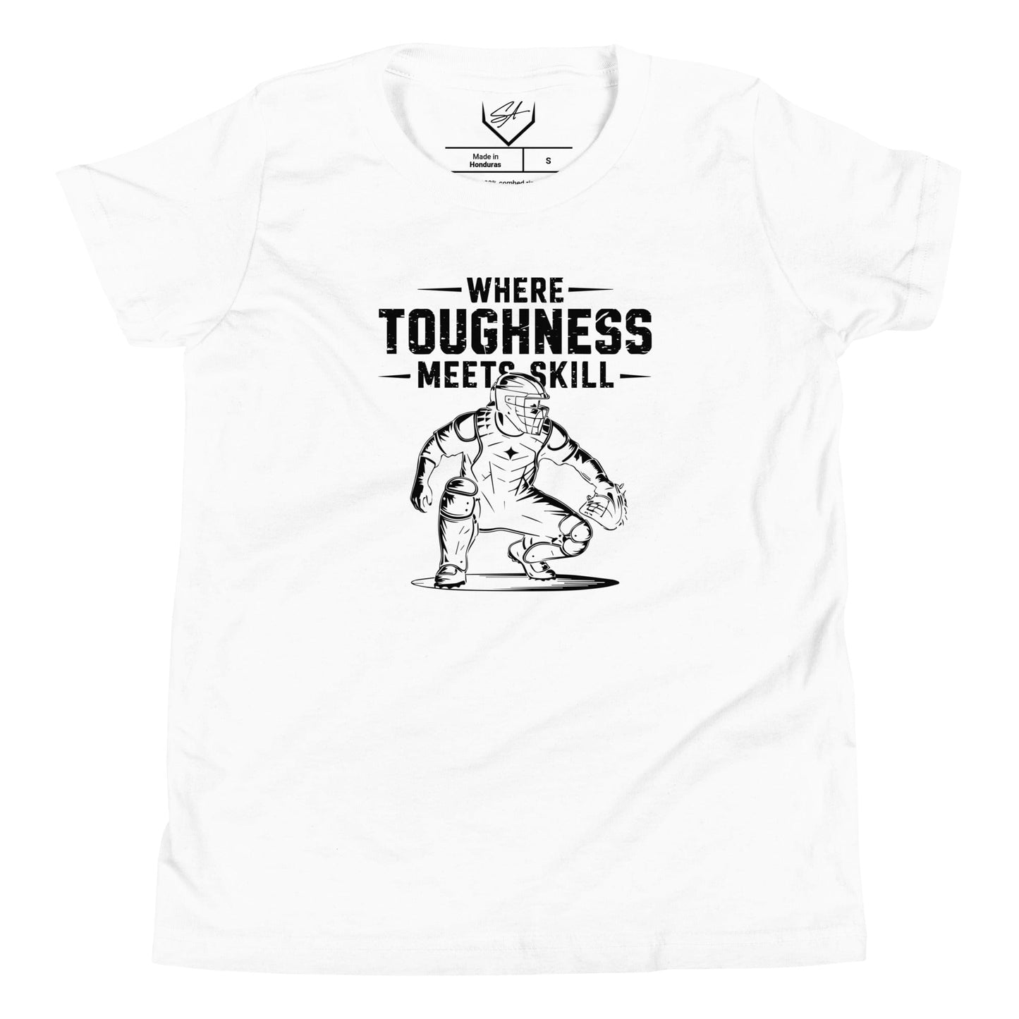 SA Apparel White / S Where Toughness Meets Skill - Youth Tee