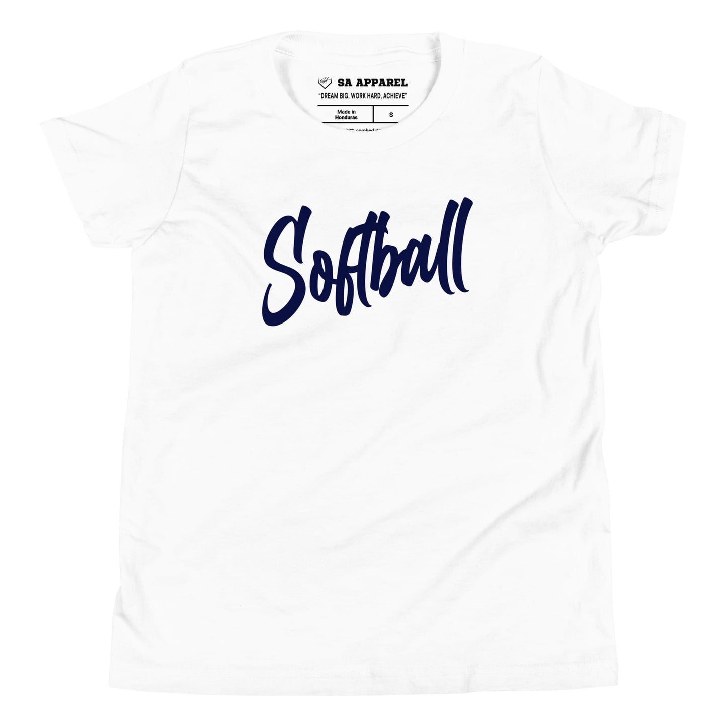 SA Apparel Youth Tee White / S / Soft Style/Cotton Softball - Youth Tee