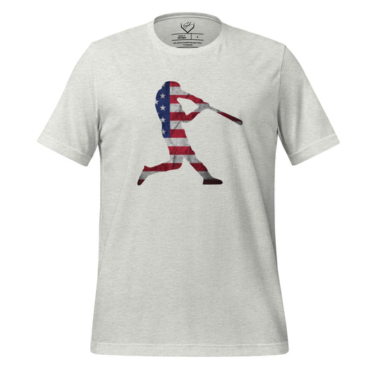 American Flag Baseball Batter - Adult Tee - SA Apparel