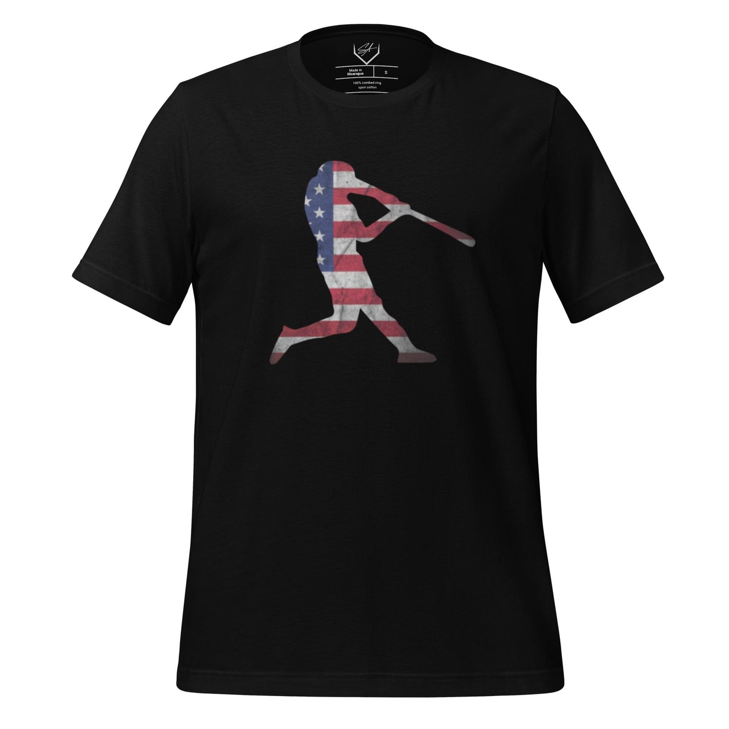 American Flag Baseball Batter - Adult Tee - SA Apparel