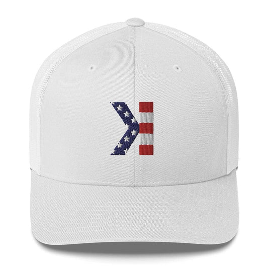 American Flag Strikeout - Trucker Hat - SA Apparel
