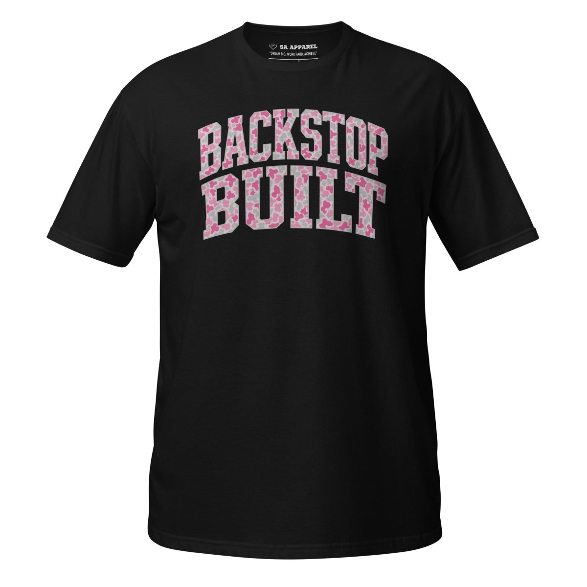 Backstop Built Camo Softball - Adult Tee - SA Apparel