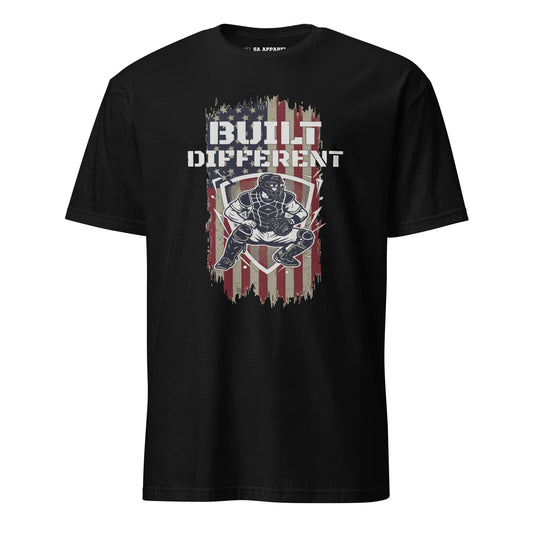 Built Different Catcher - Adult Tee - SA Apparel