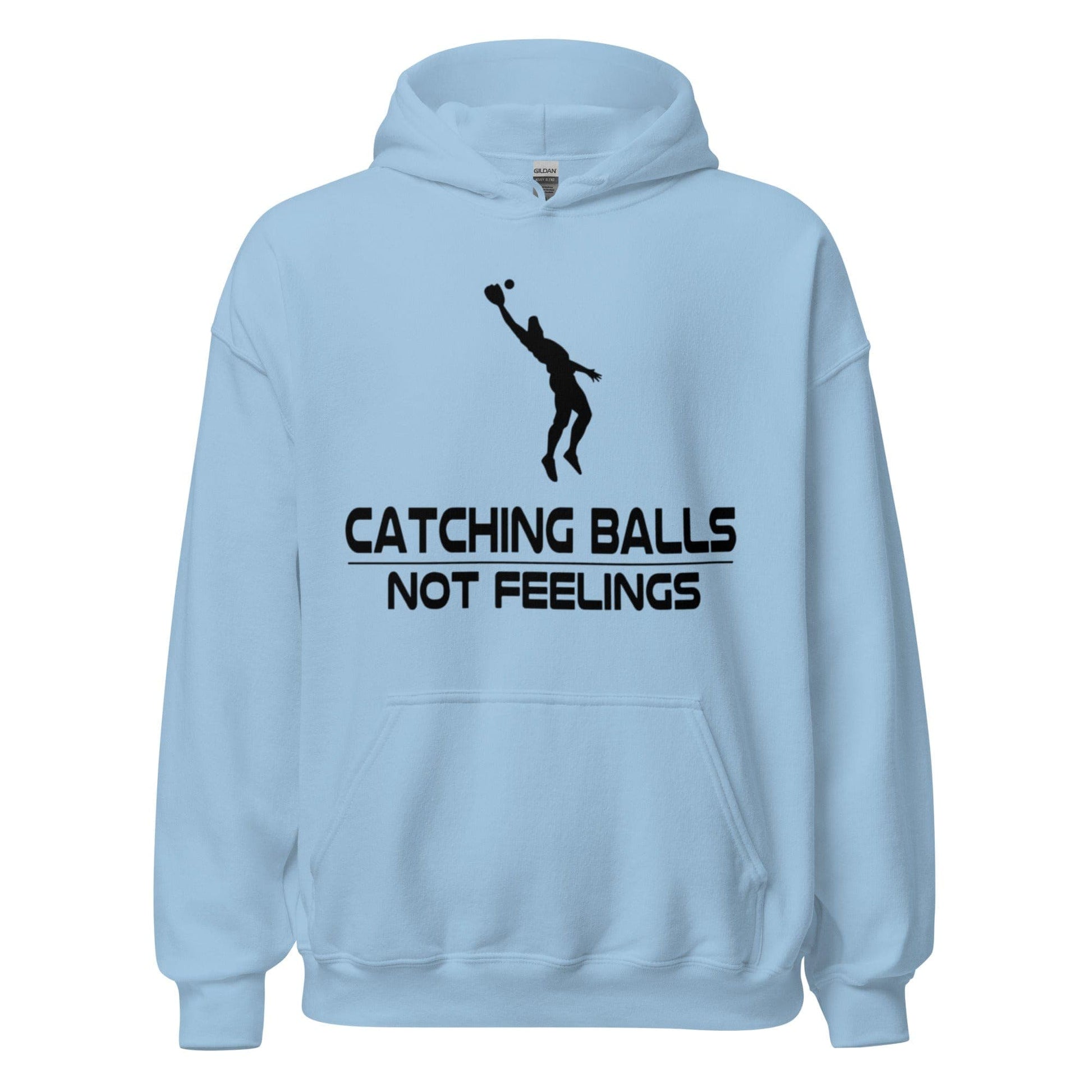 Catching Balls Not Feelings Baseball - Adult Hoodie - SA Apparel