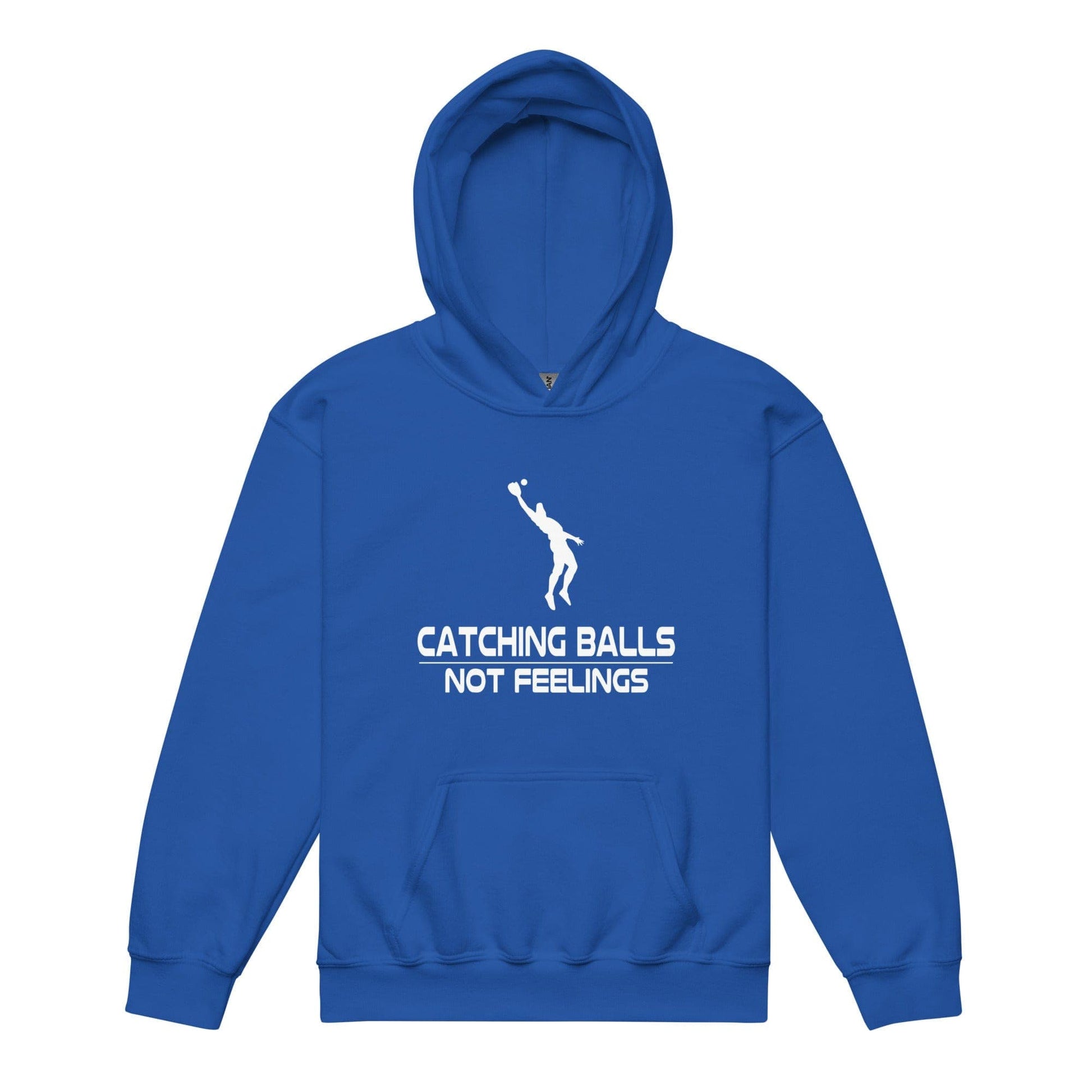 Catching Balls Not Feelings Baseball - Youth Hoodie - SA Apparel