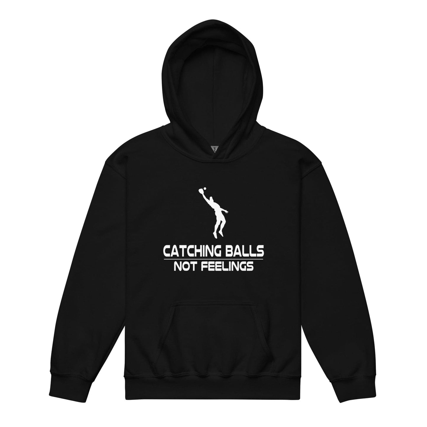 Catching Balls Not Feelings Baseball - Youth Hoodie - SA Apparel