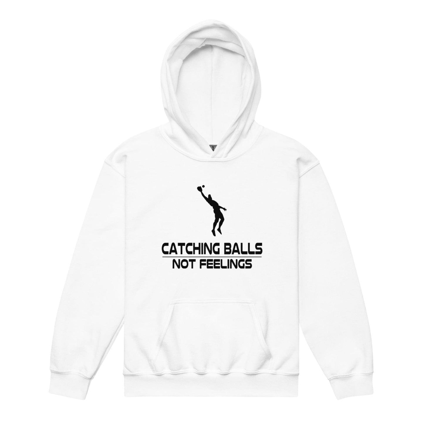 Catching Balls Not Feelings Baseball - Youth Hoodie - SA Apparel