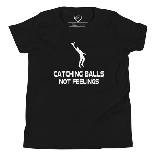 Catching Balls Not Feelings Baseball - Youth Tee - SA Apparel
