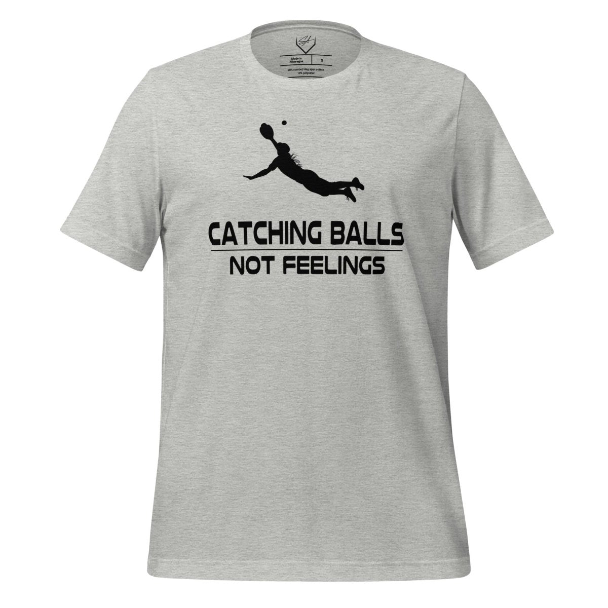 Catching Balls Not Feelings Softball - Adult Tee - SA Apparel