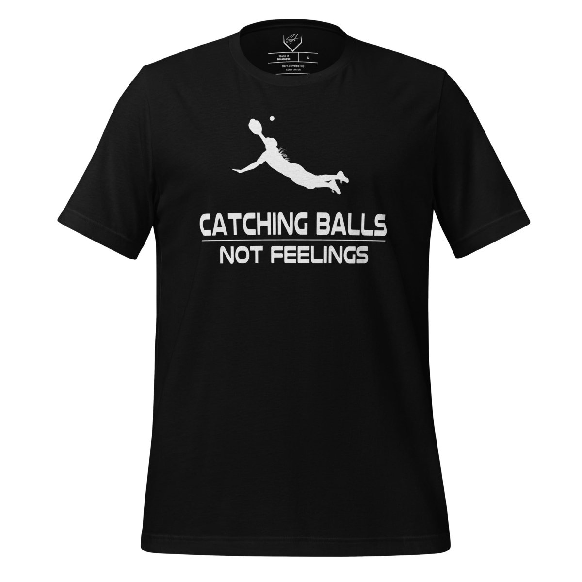 Catching Balls Not Feelings Softball - Adult Tee - SA Apparel