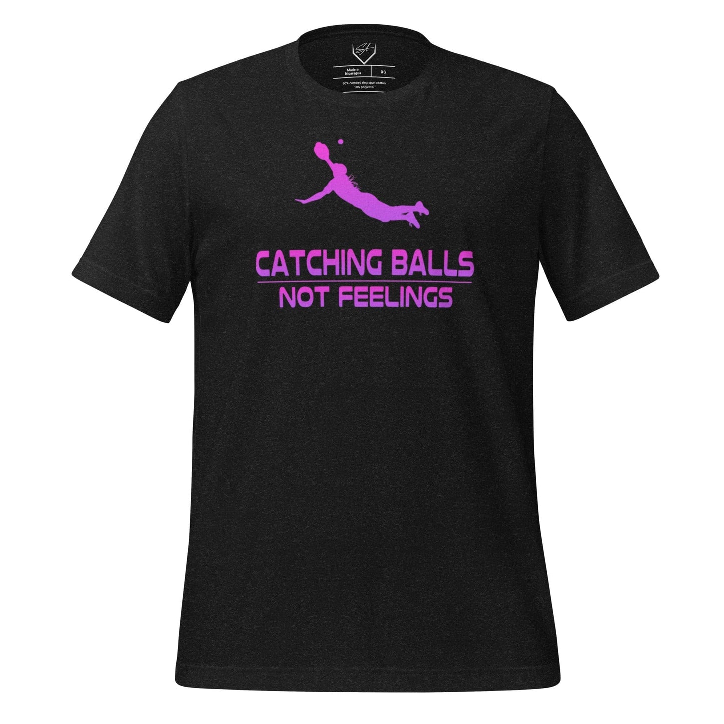 Catching Balls Not Feelings Softball Ombre - Adult Tee - SA Apparel