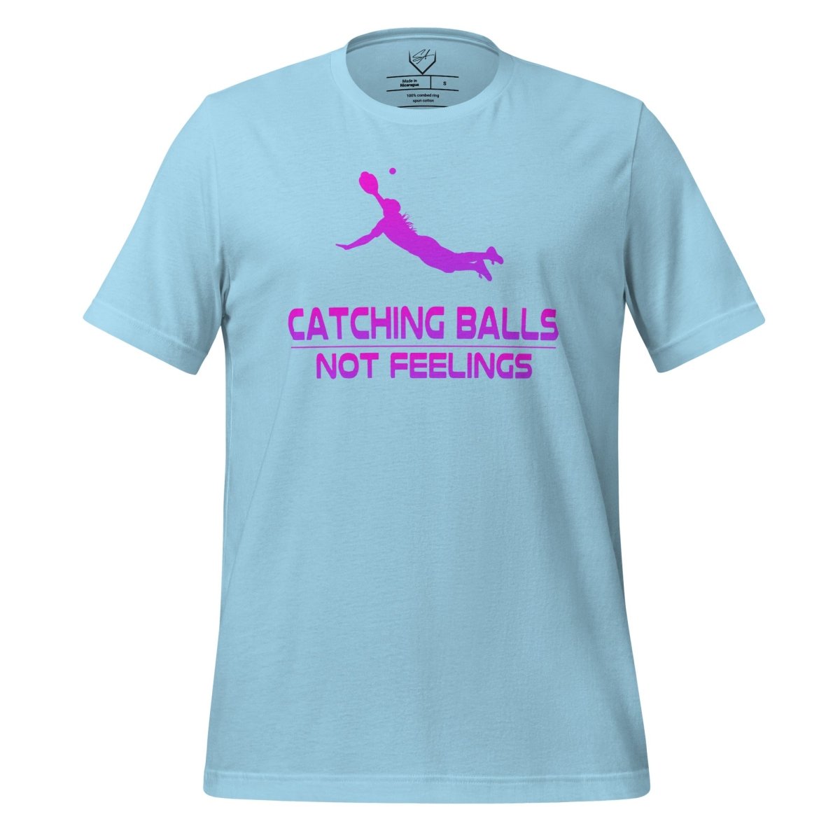 Catching Balls Not Feelings Softball Ombre - Adult Tee - SA Apparel