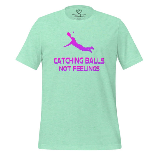 Catching Balls Not Feelings Softball Ombre - Adult Tee - SA Apparel