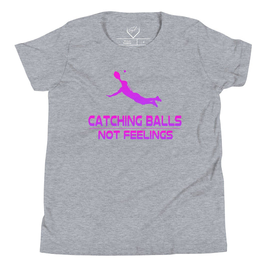 Catching Balls Not Feelings Softball Ombre - Youth Tee - SA Apparel