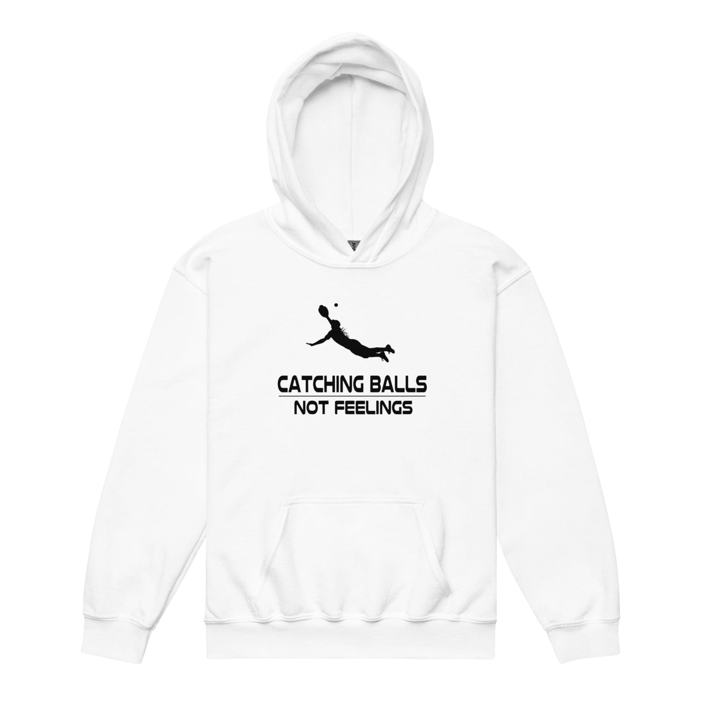 Catching Balls Not Feelings Softball - Youth Hoodie - SA Apparel