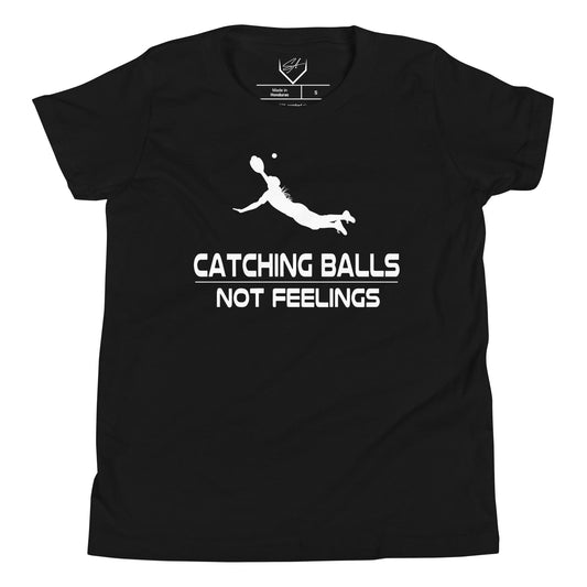Catching Balls Not Feelings Softball - Youth Tee - SA Apparel