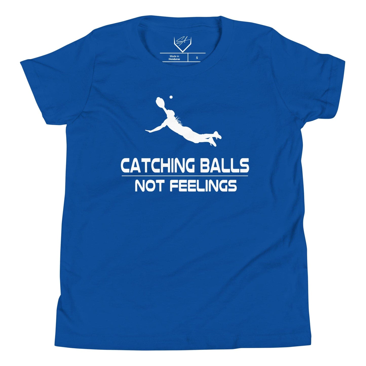 Catching Balls Not Feelings Softball - Youth Tee - SA Apparel
