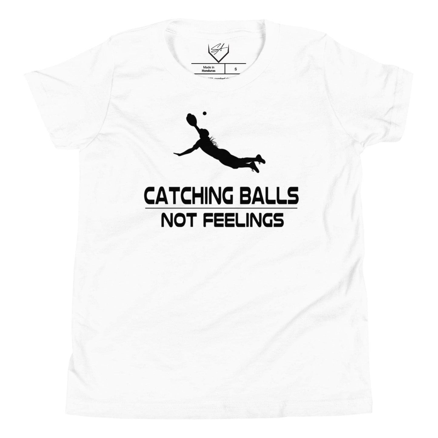 Catching Balls Not Feelings Softball - Youth Tee - SA Apparel