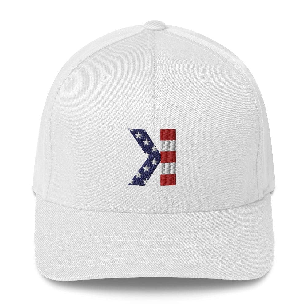 SA Apparel Flexfit Hat White / S/M American Flag Strikeout - Flexfit Hat