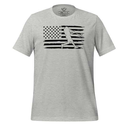 Flag Baseball Batter - Adult Tee - SA Apparel
