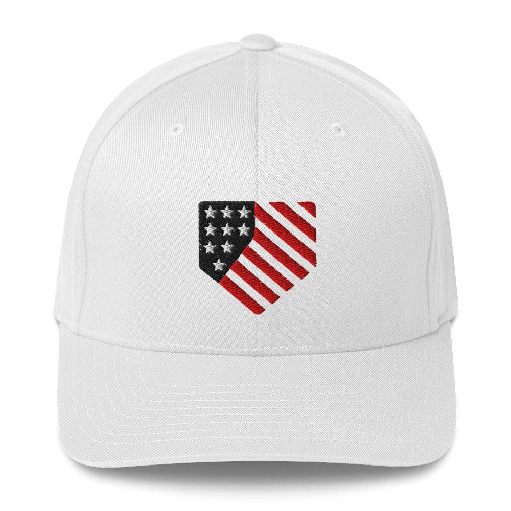 Flag Home Plate - Flexfit Hat - SA Apparel