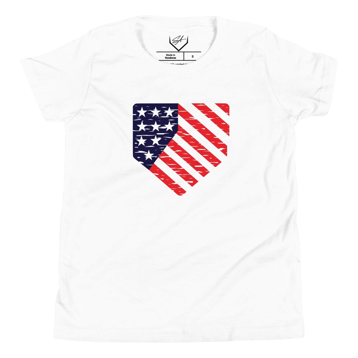 Flag Home Plate - Youth Tee - SA Apparel
