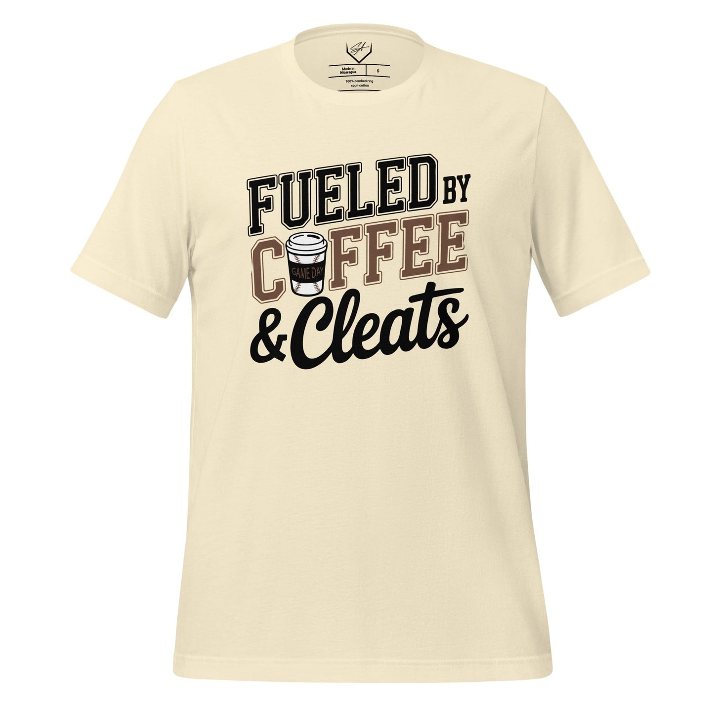 Fueled By Coffee & Cleats - Adult Tee - SA Apparel