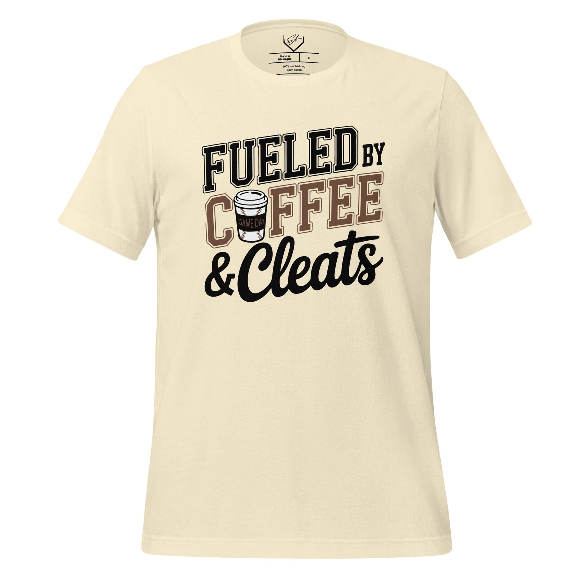 Fueled By Coffee & Cleats - Adult Tee - SA Apparel