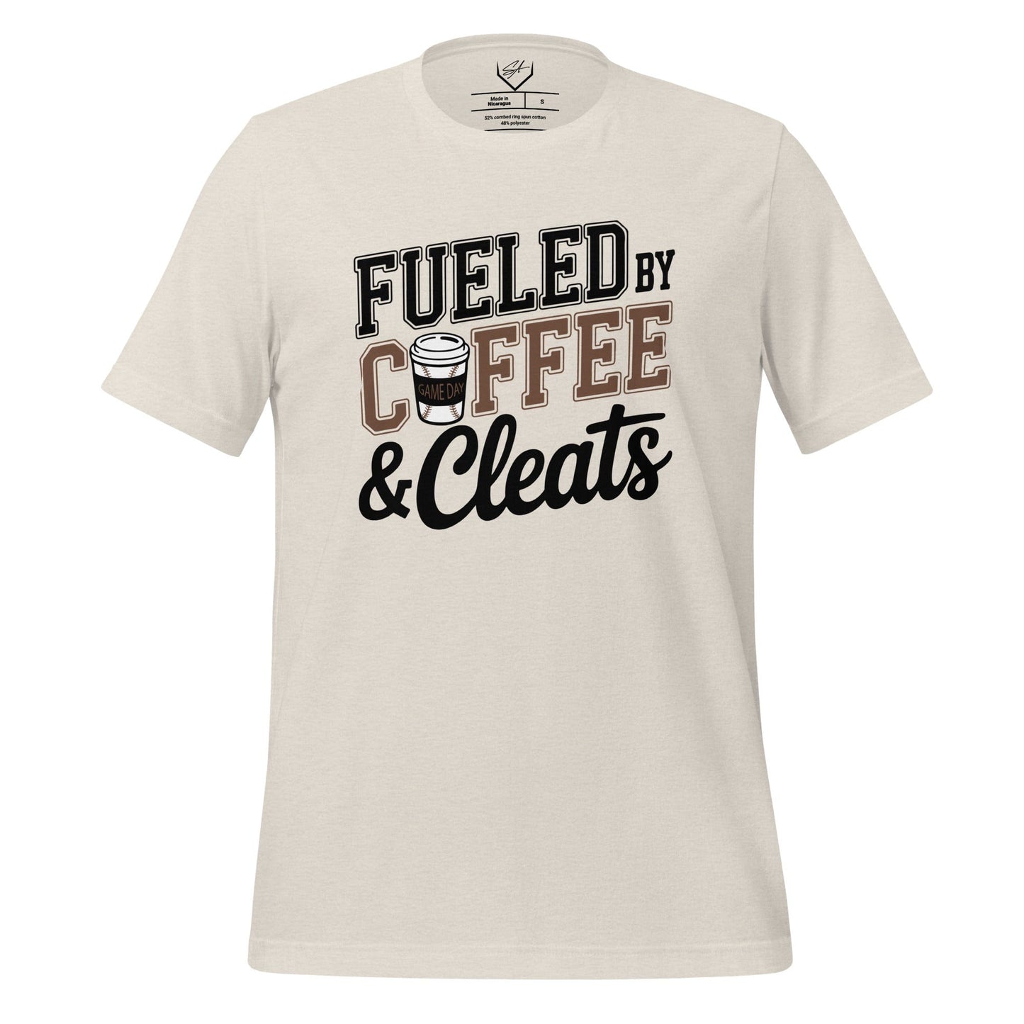 Fueled By Coffee & Cleats - Adult Tee - SA Apparel