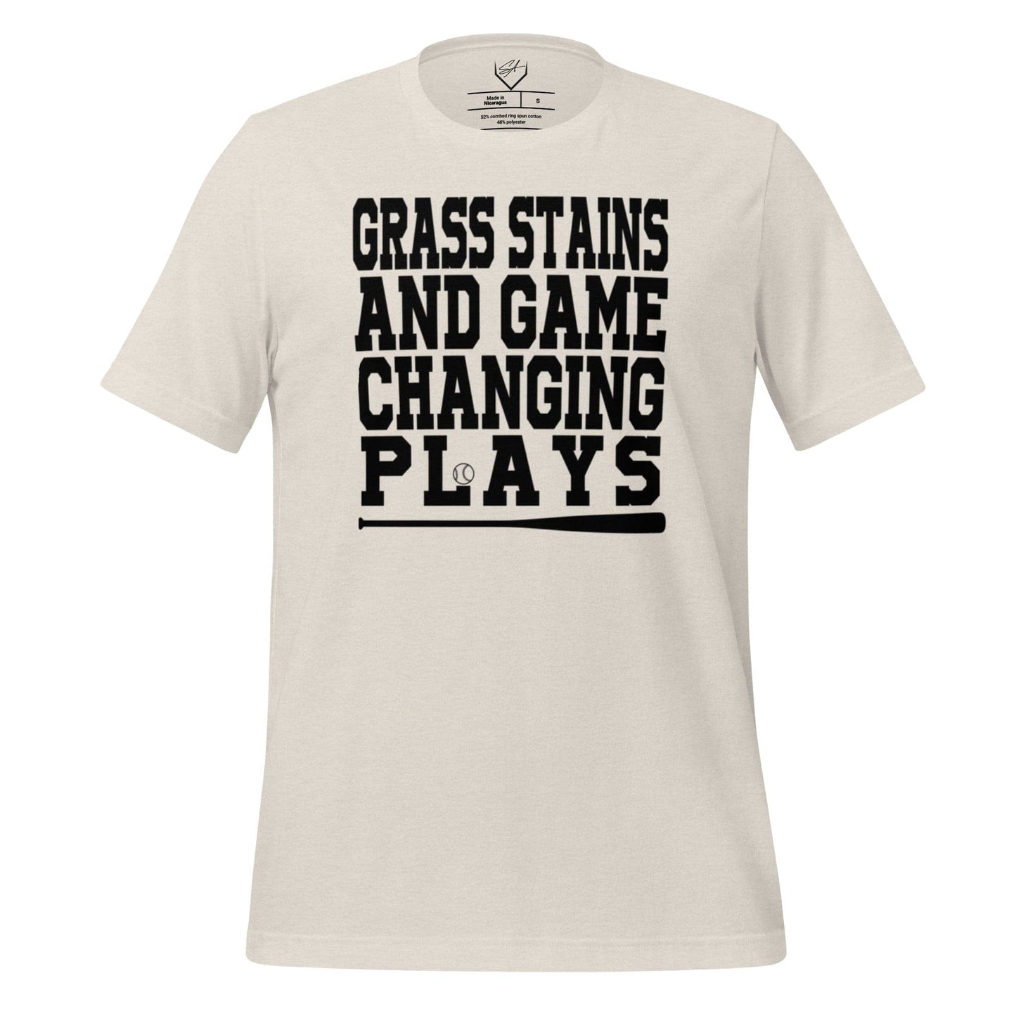 Grass Stains And Game Changing Plays - Adult Tee - SA Apparel