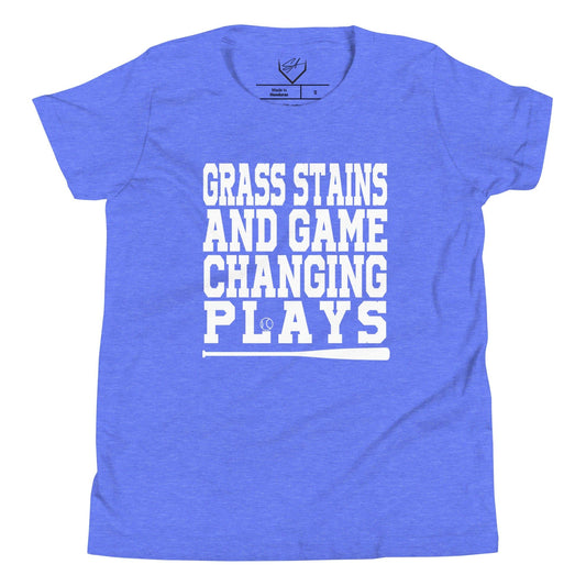 Grass Stains And Game Changing Plays - Youth Tee - SA Apparel