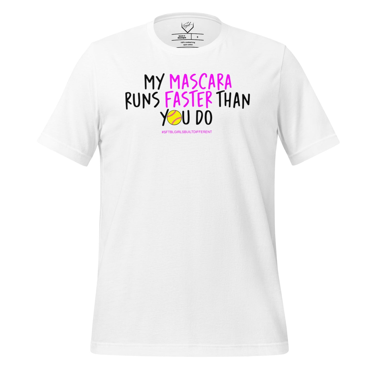 My Mascara Runs Faster Than You Do Pink - Adult Tee - SA Apparel