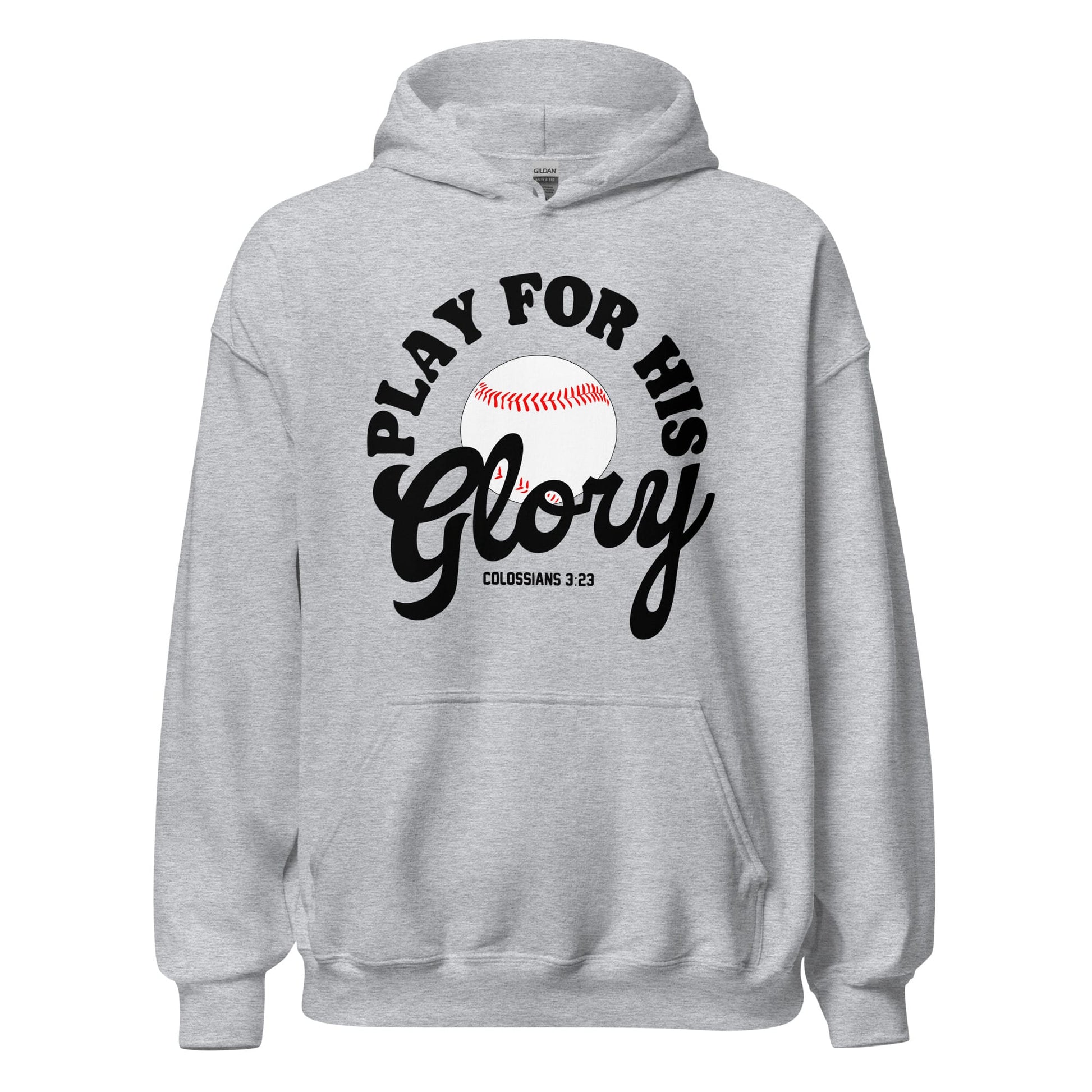 Play For His Glory Baseball - Adult Hoodie - SA Apparel