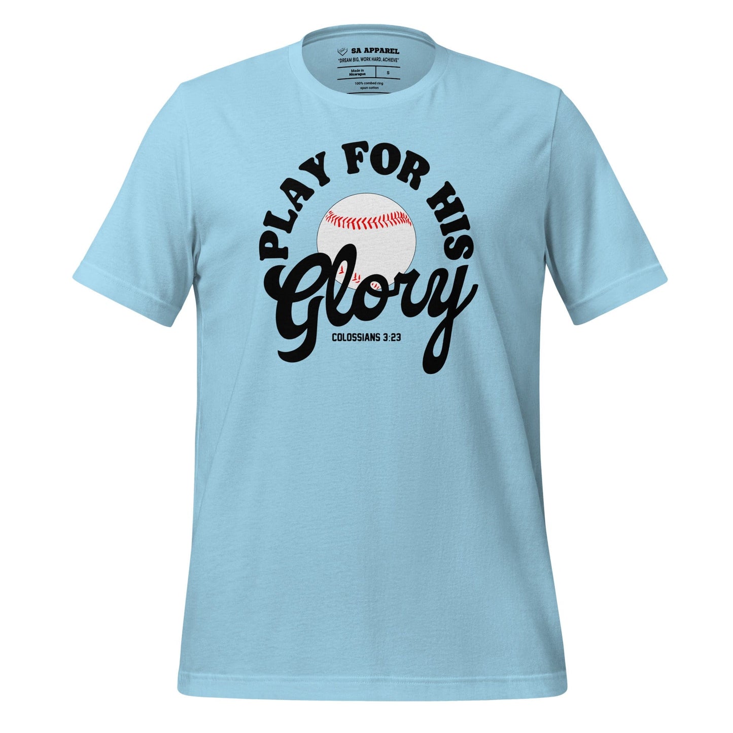 Play For His Glory Baseball - Adult Tee - SA Apparel