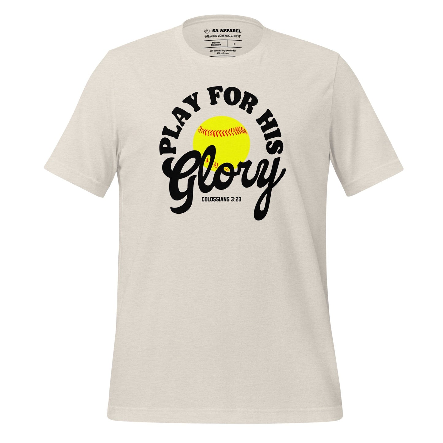 Play For His Glory Softball - Adult Tee - SA Apparel