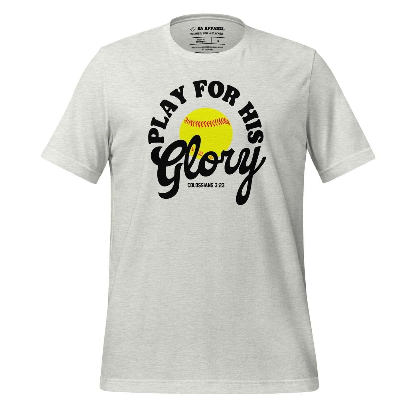 Play For His Glory Softball - Adult Tee - SA Apparel