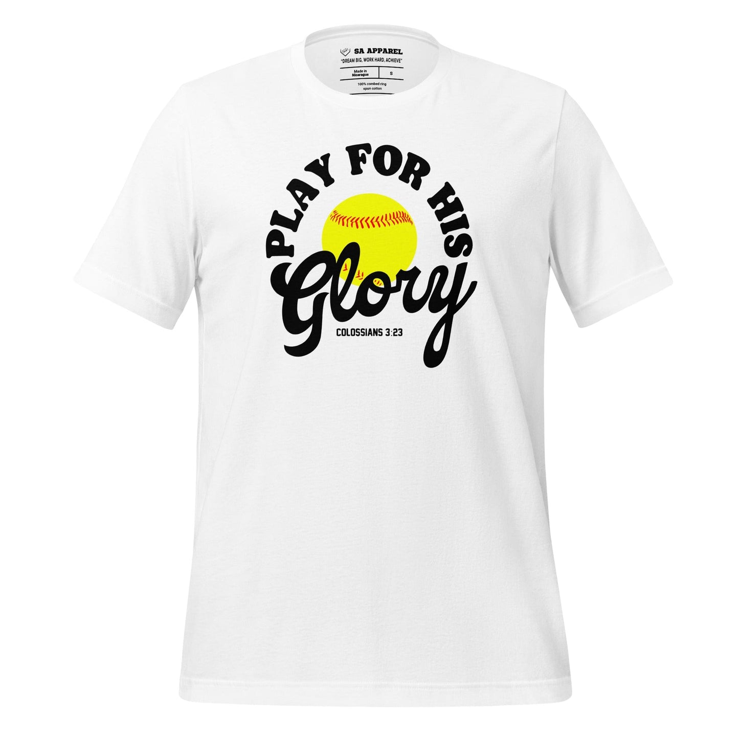 Play For His Glory Softball - Adult Tee - SA Apparel