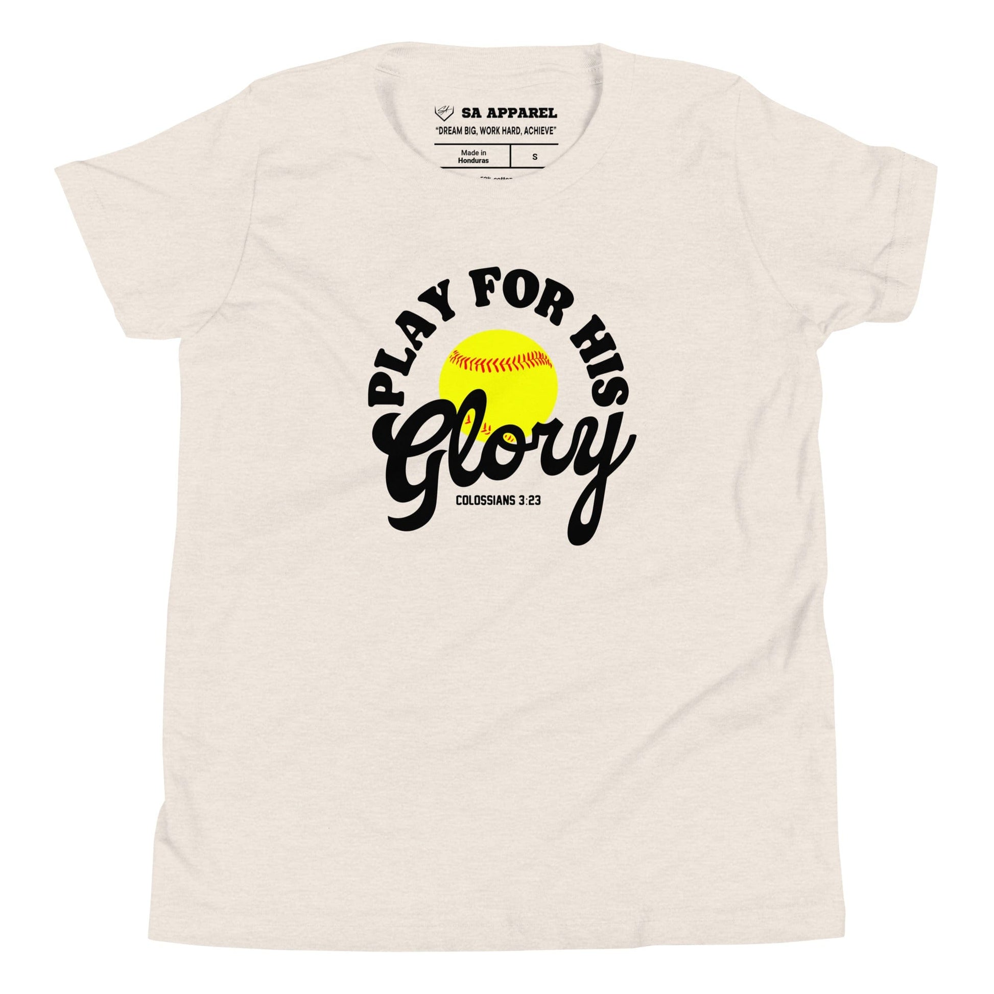 Play For His Glory Softball - Youth Tee - SA Apparel