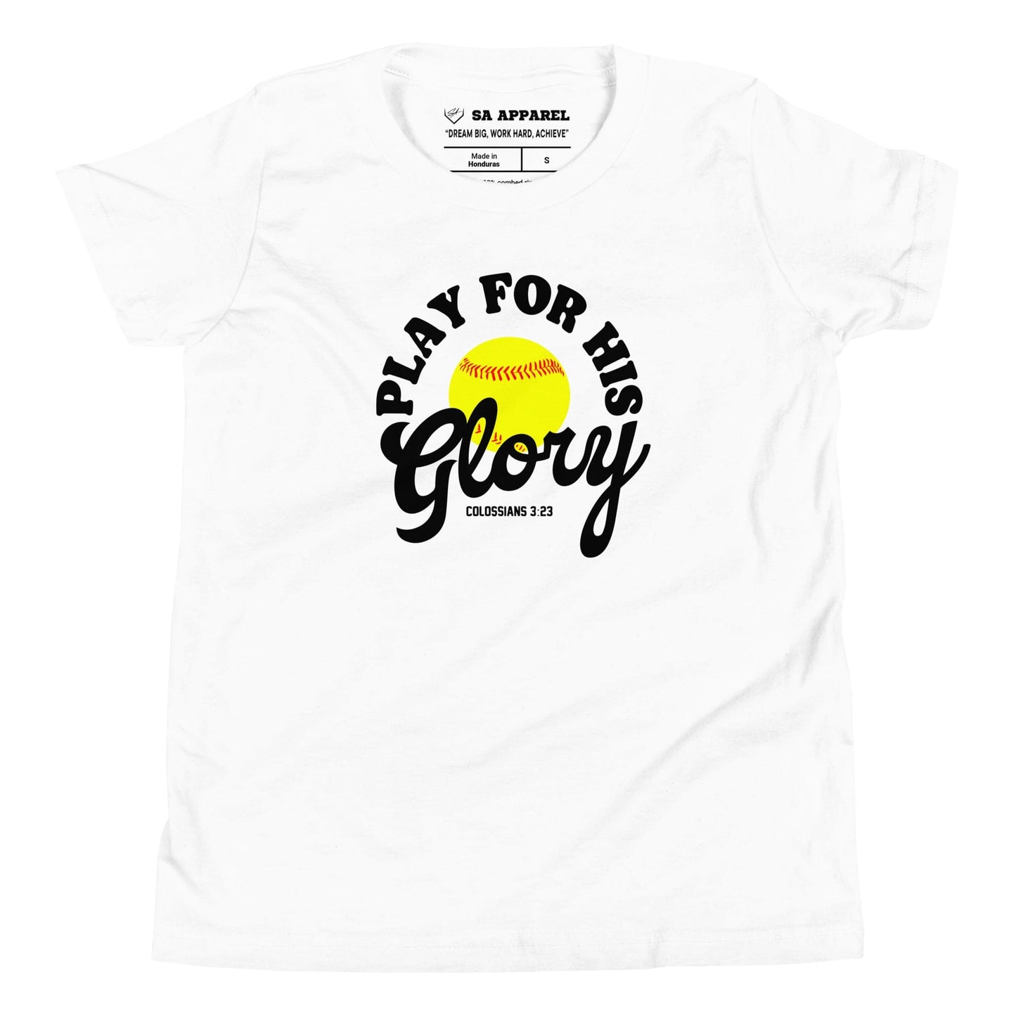 Play For His Glory Softball - Youth Tee - SA Apparel