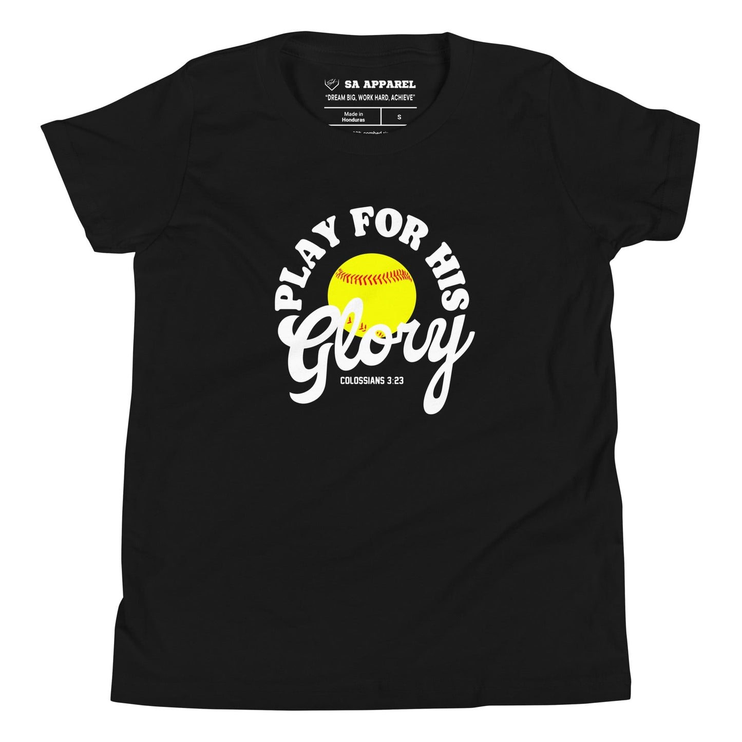 Play For His Glory Softball - Youth Tee - SA Apparel