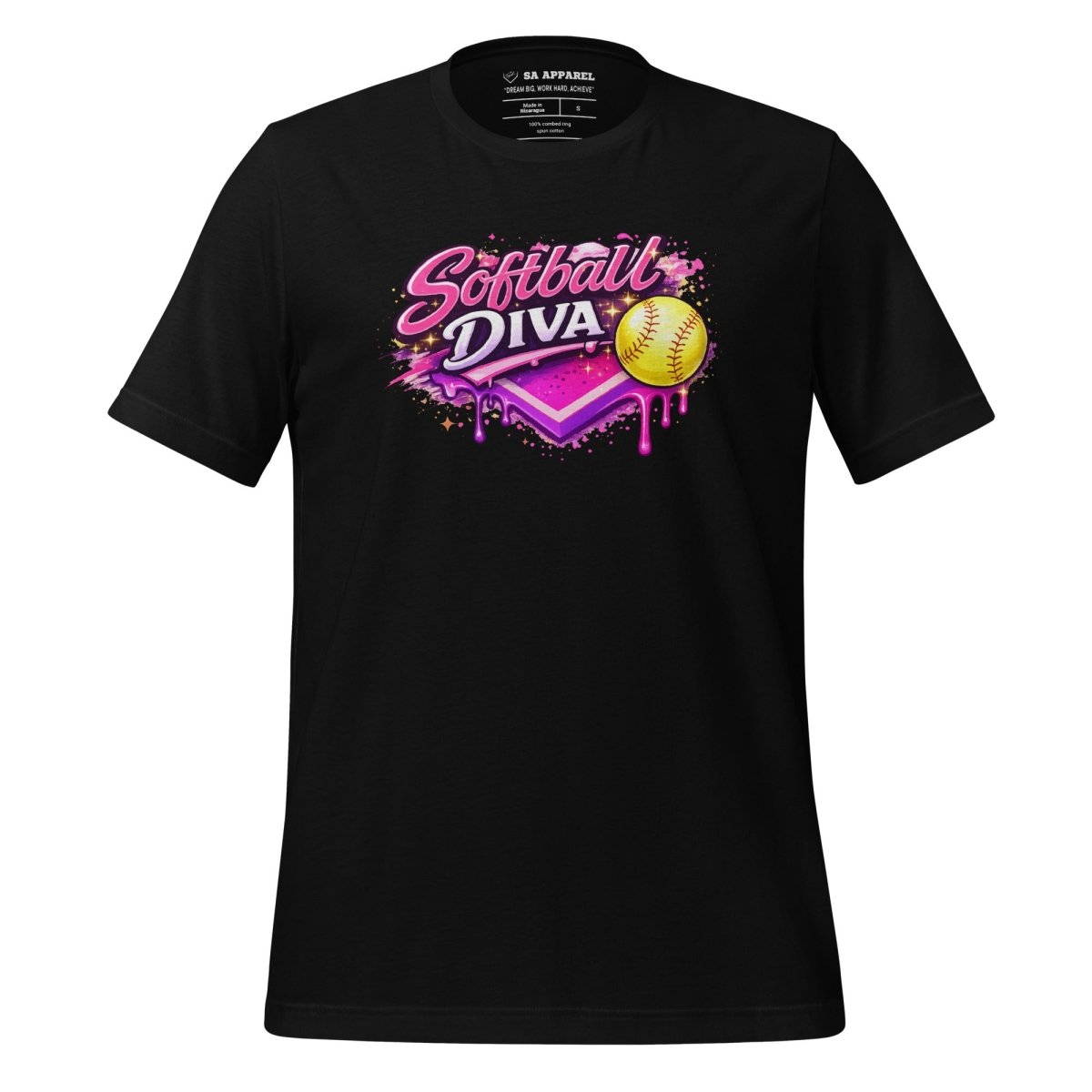 Softball Diva Drip - Adult Tee - SA Apparel
