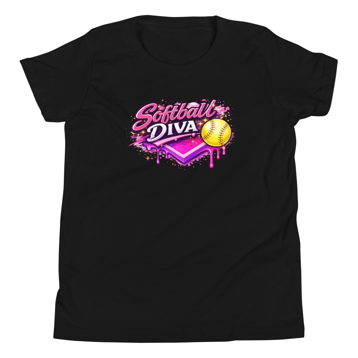 Softball Diva Drip - Youth Tee - SA Apparel