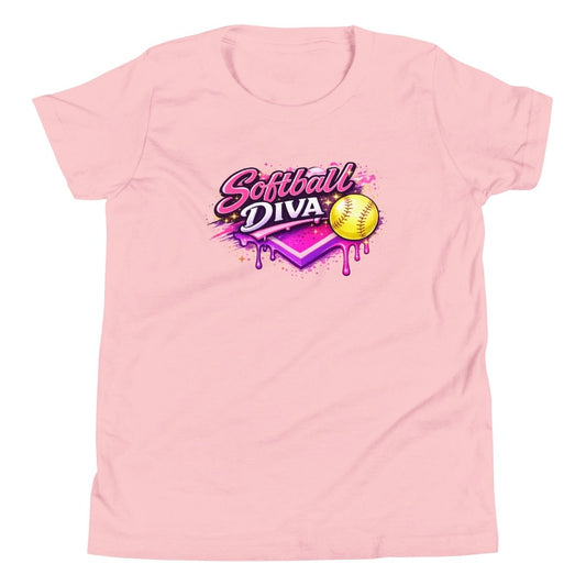 Softball Diva Drip - Youth Tee - SA Apparel