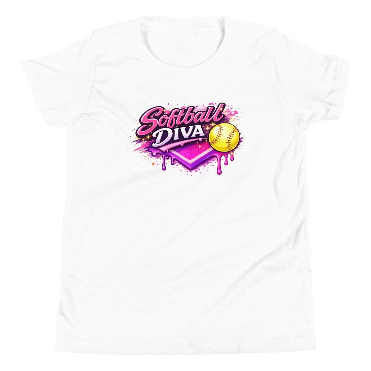 Softball Diva Drip - Youth Tee - SA Apparel