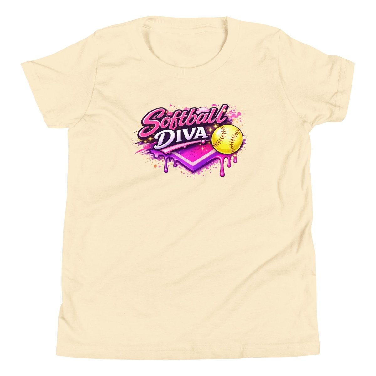 Softball Diva Drip - Youth Tee - SA Apparel