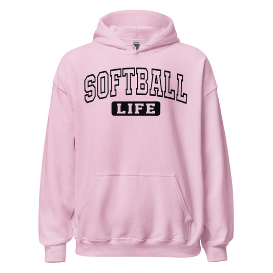 Softball Life - Adult Softball Hoodie - SA Apparel