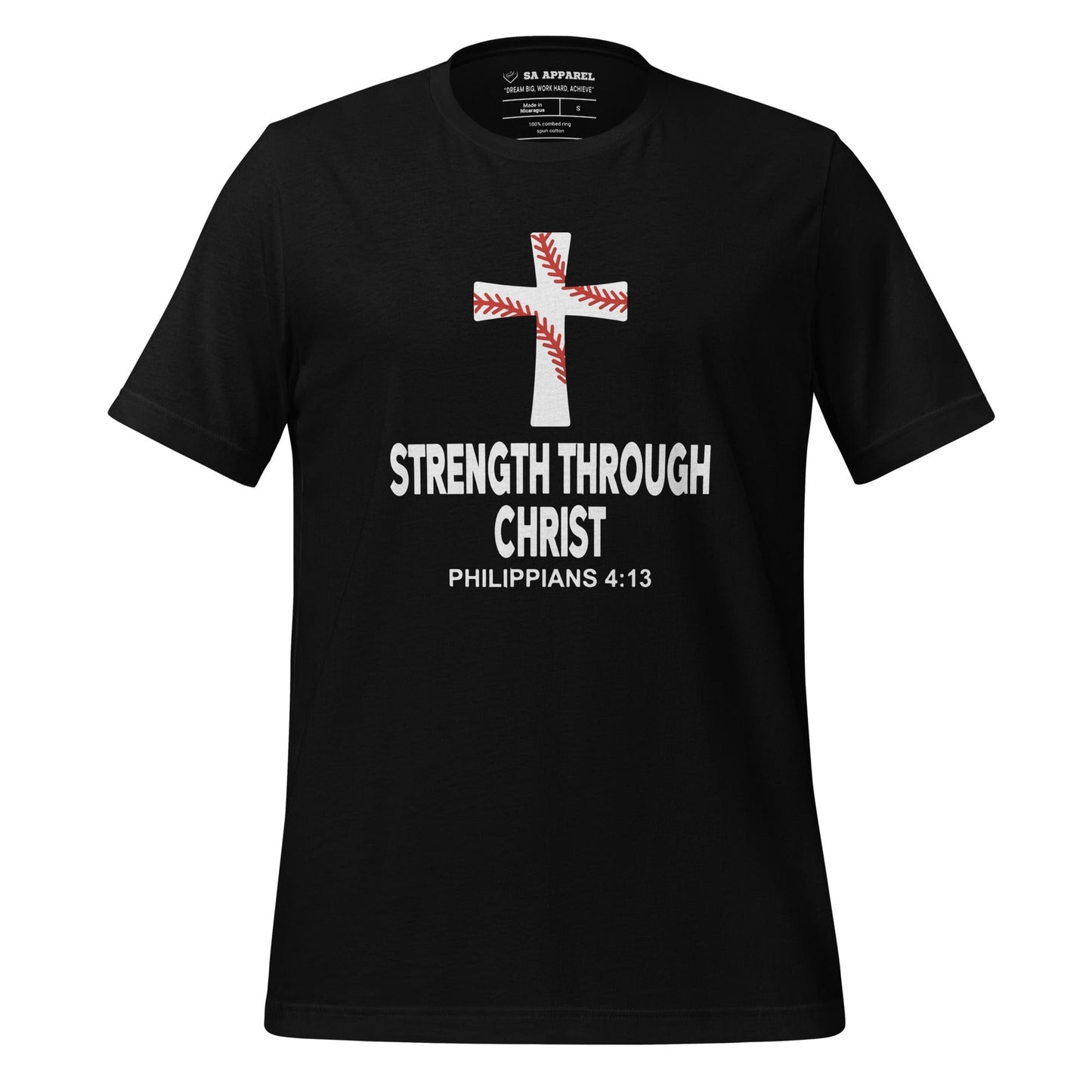 Strength Through Christ Baseball - Adult Tee - SA Apparel