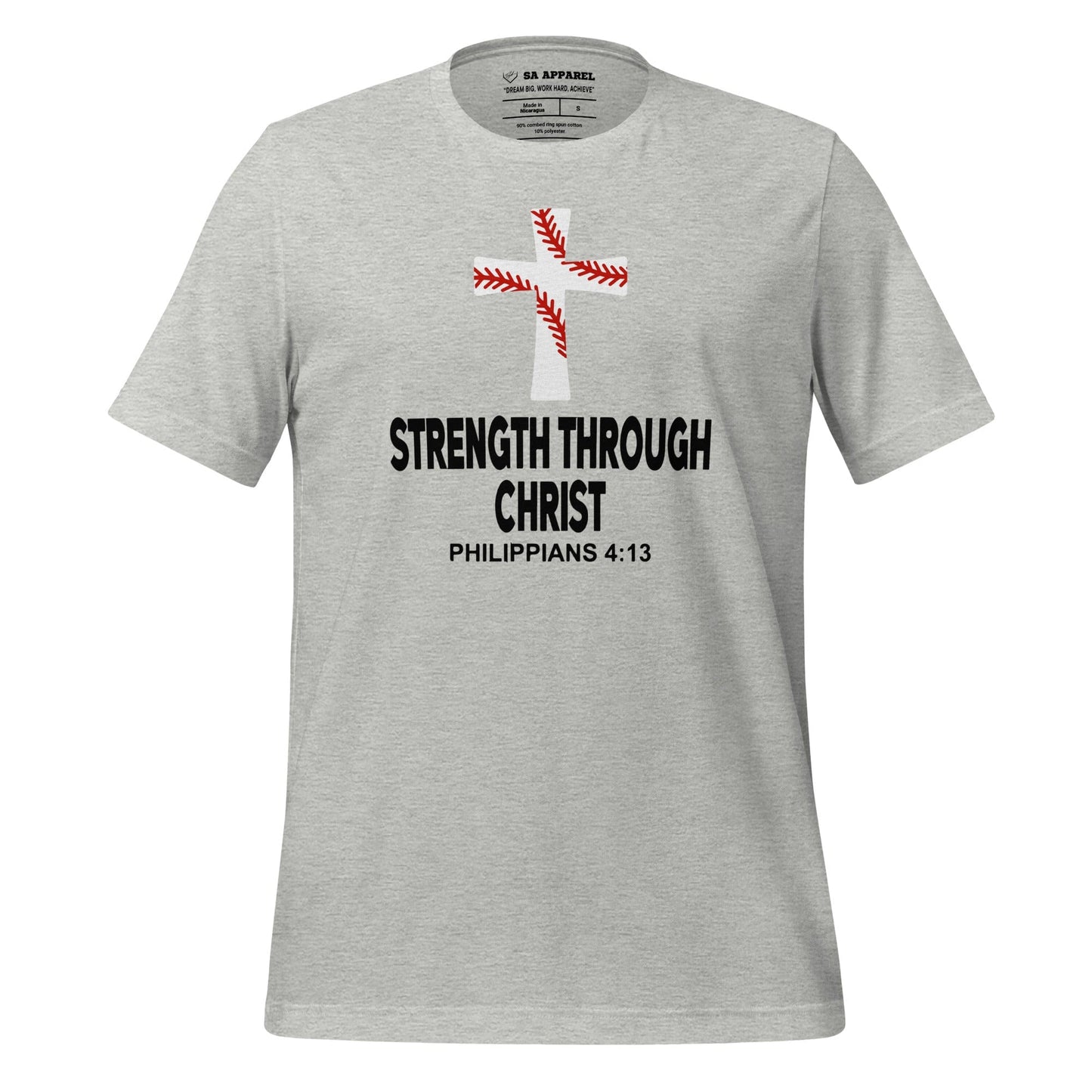 Strength Through Christ Baseball - Adult Tee - SA Apparel