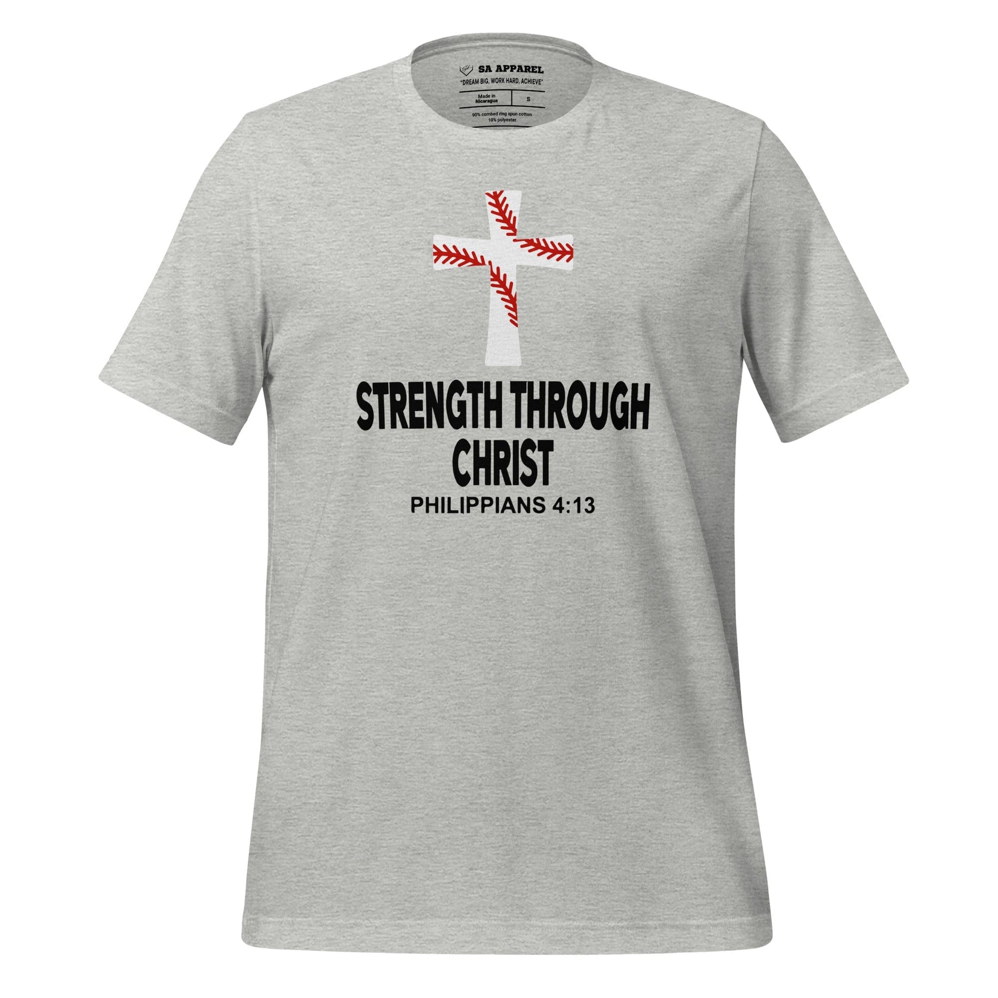 Strength Through Christ Baseball - Adult Tee - SA Apparel