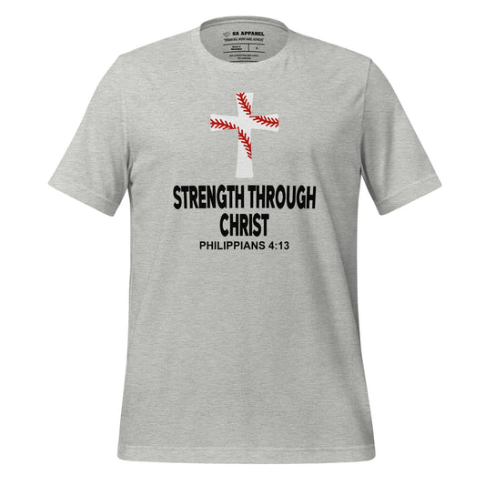 Strength Through Christ Baseball - Adult Tee - SA Apparel